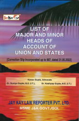 List Of Major And Minor Heads Of Account Of Union And States